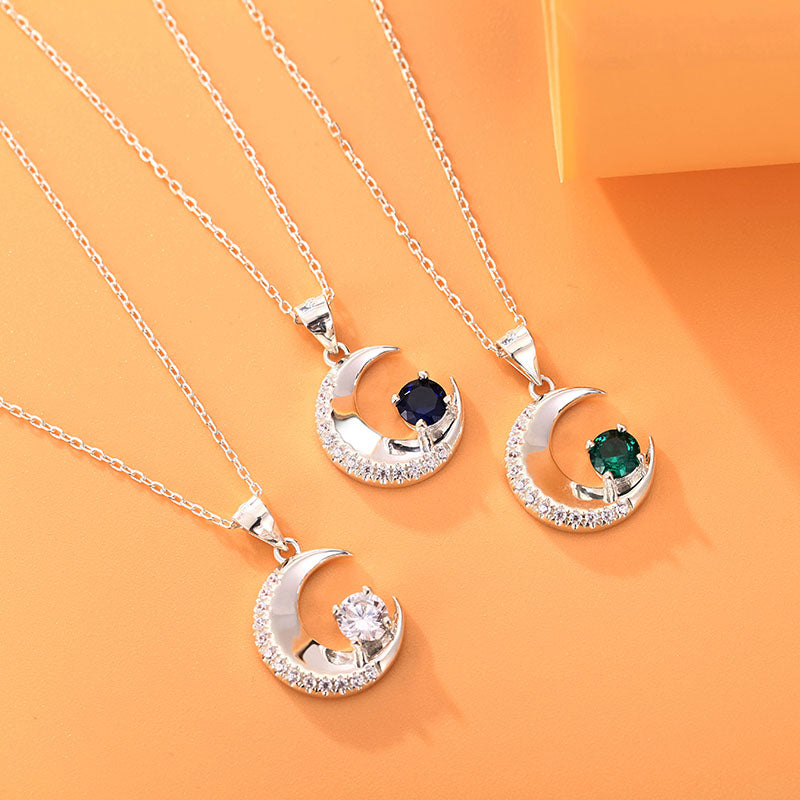 LUNNÉA Halvemaanketting – 925 Sterling Zilver