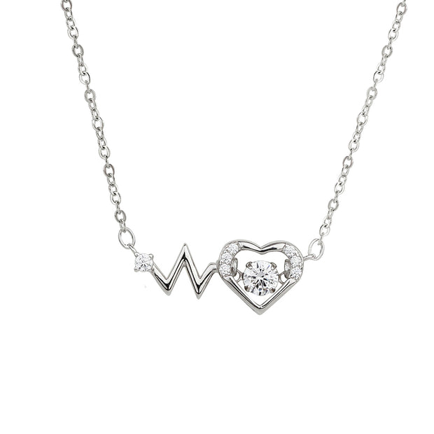 Lunnéa Heartbeat Glow – Ketting van 925 sterling zilver