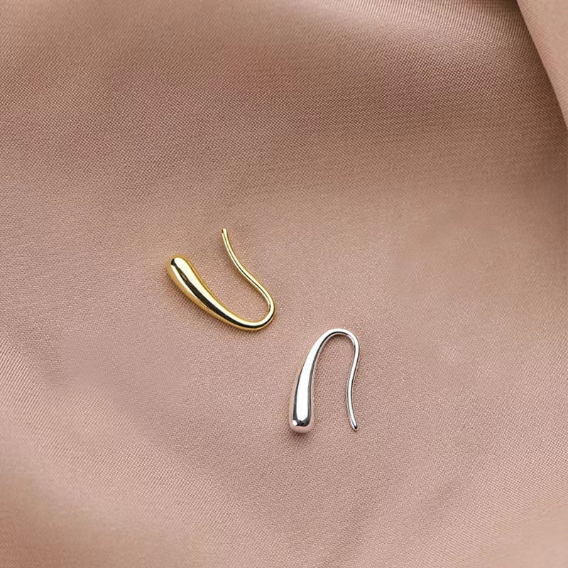 Oorbellen met waterdruppelvorm, verguld met 18 karaats goud, voor dames